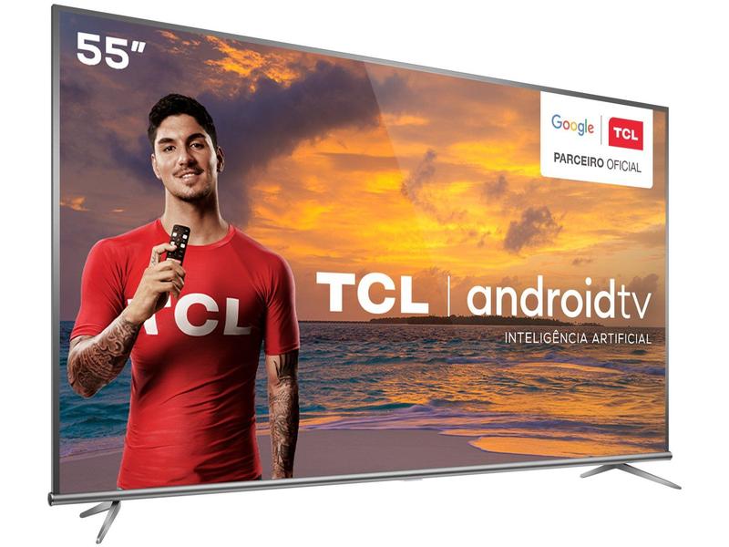Smart TV 4K LED 55” TCL 55P8M Android Wi-Fi - Bluetooth HDR